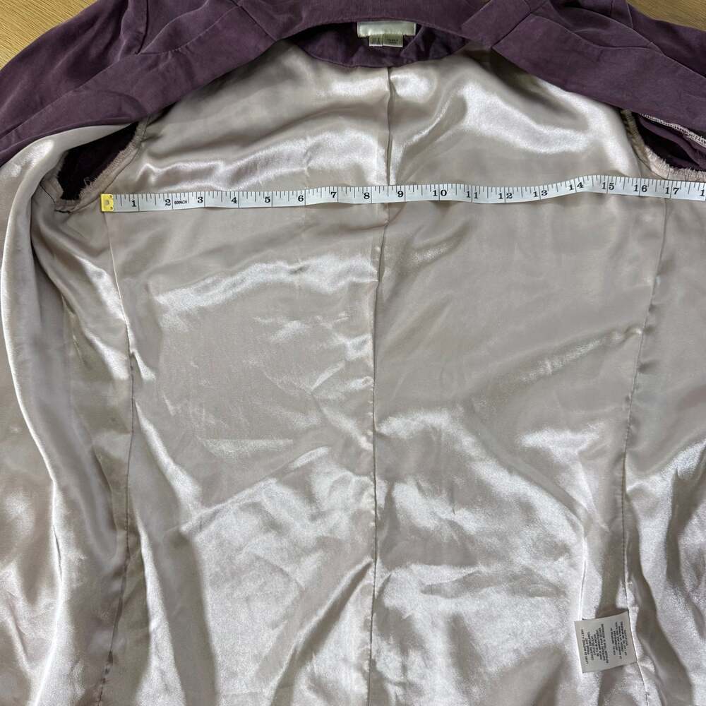 3/$20 Anthropologie Elevenses Blazer Jacket Open Front Purple women’s size 4 - Picture 8 of 11